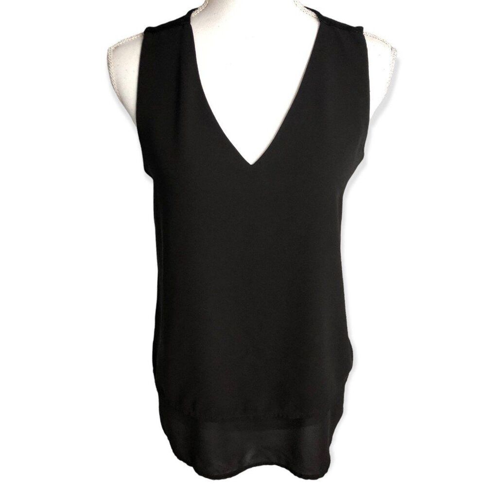 Michael Kors Dark Brown Sleeveless Layered Blouse